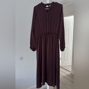 Aritzia Long Sleeve Dress in Deep Brown